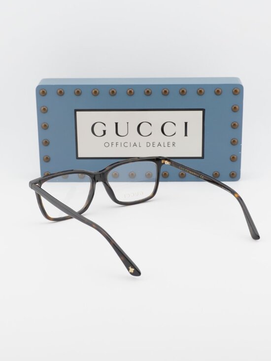 Gucci GG0094O 002 Rectangle Eyeglasses 52mm – Havana main image 8